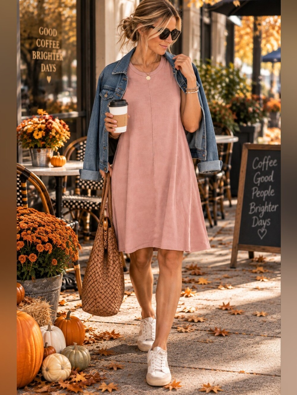 Mudpie Dusty Rose Swing Dress Sleeveless Soze Xl